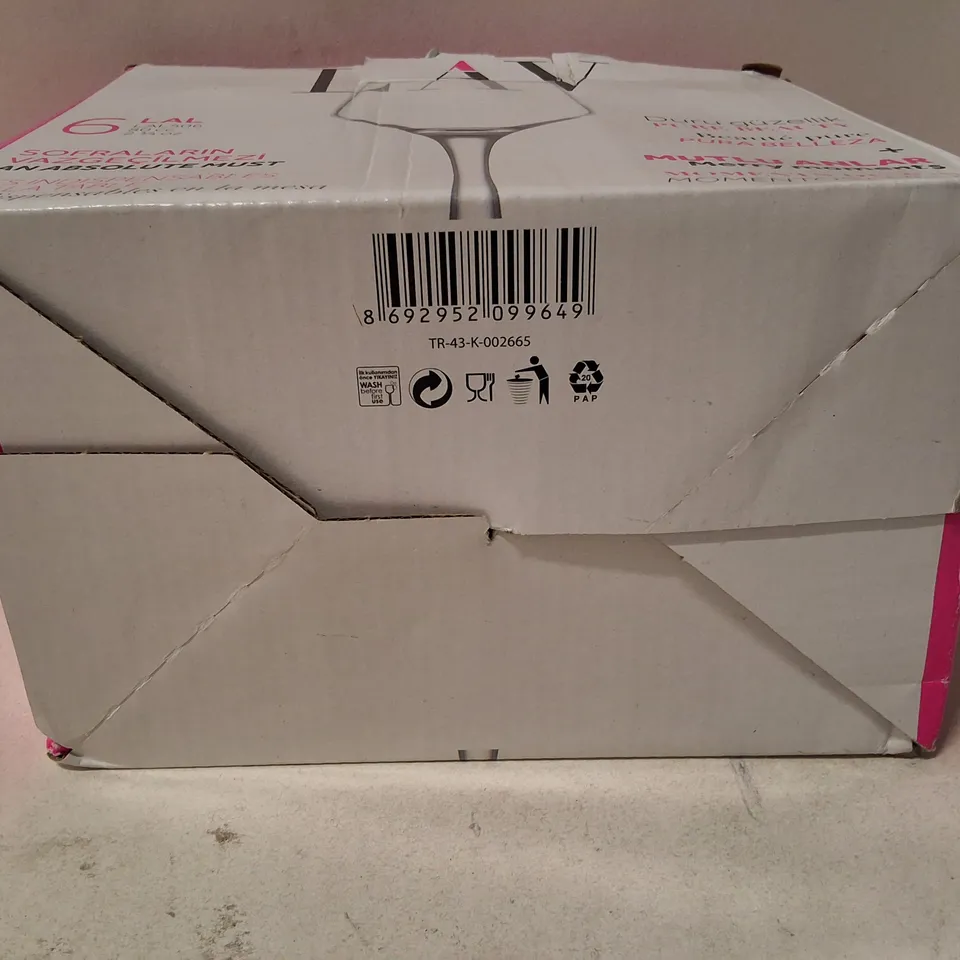 LAV GLASSWARE SET – 6 TUMBLERS (BOXED)