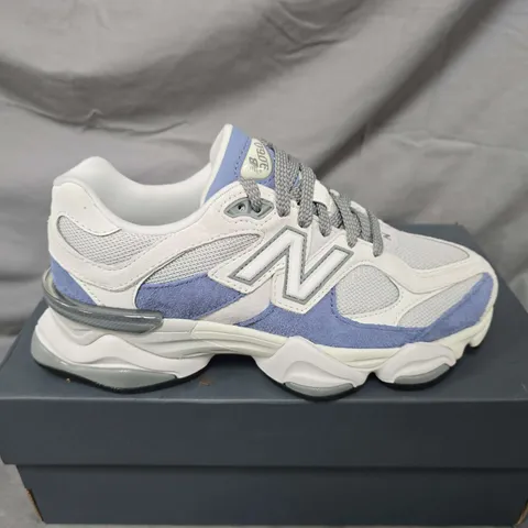 BOXED PAIR OF NEW BALANCE 9060 TRAINERS IN WHITE - UK 5.5