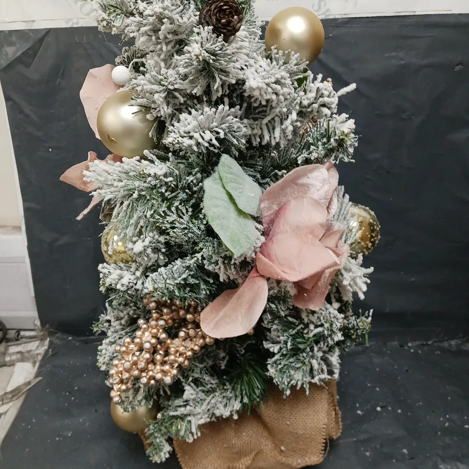 FROSTED ROSE TABLE TOP TREE RRP £29.99