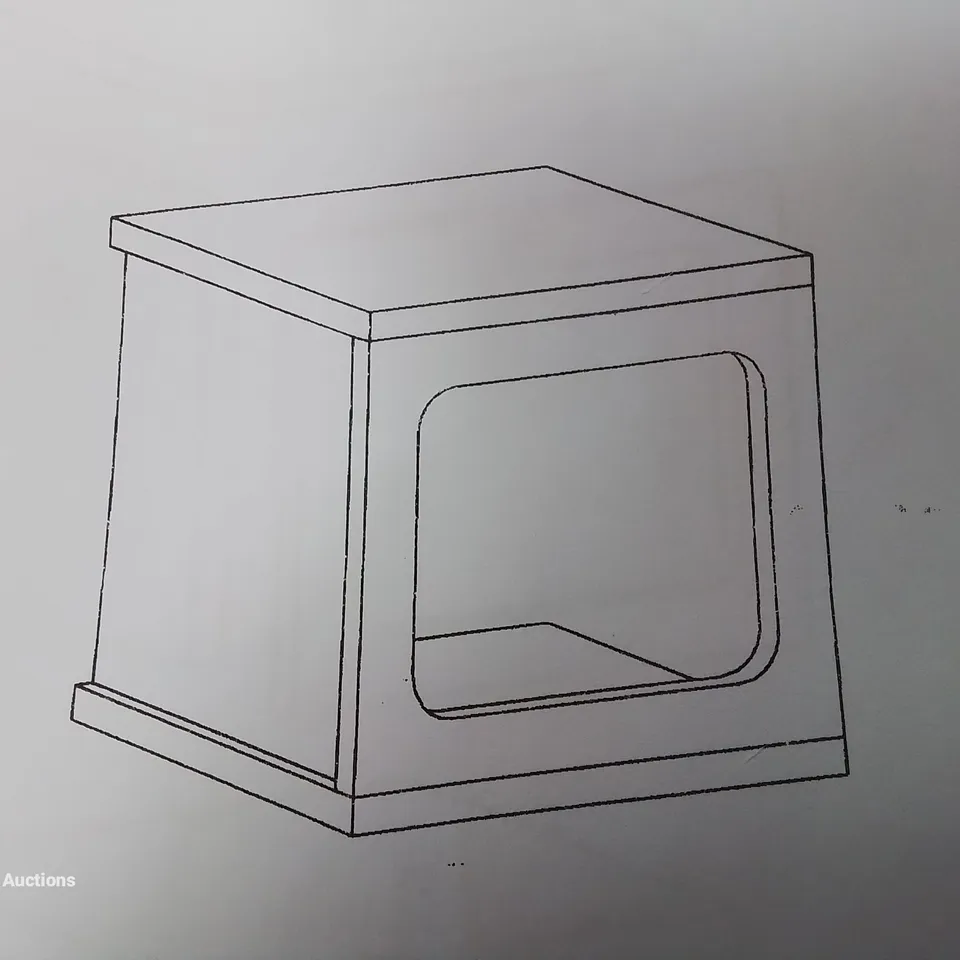 BOXED CLIPOP WOODEN BOX WITH OPEN DOOR IN YELLOW 