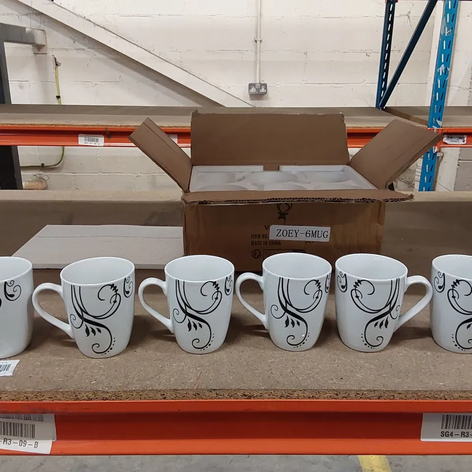 BOXED SET OF 6 ZOEC COFFEE MUGS (1 BOX)