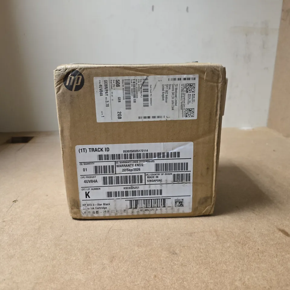 HEWLETT PACKARD 873 3L BLACK INK CARTRIDGE BOXED