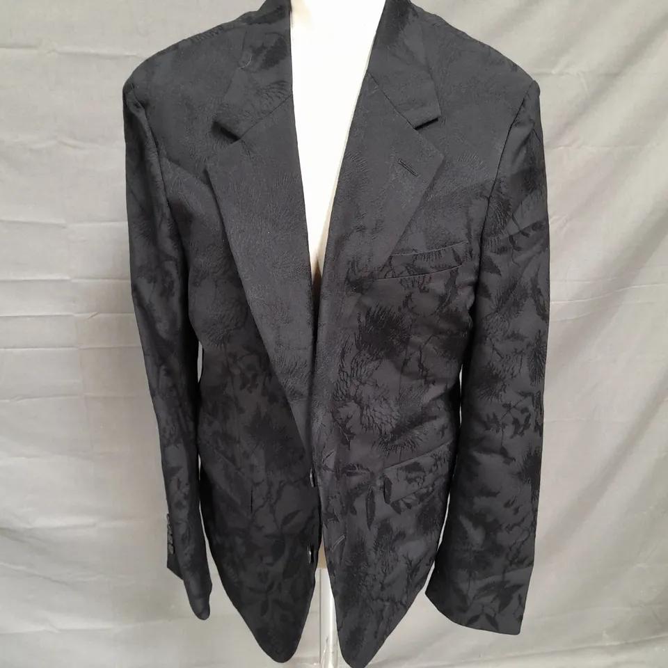 ALEXANDER MQUEEN SUIT JACKET AND TROUSERS IN JACQUARD BLACK SIZE 48/50
