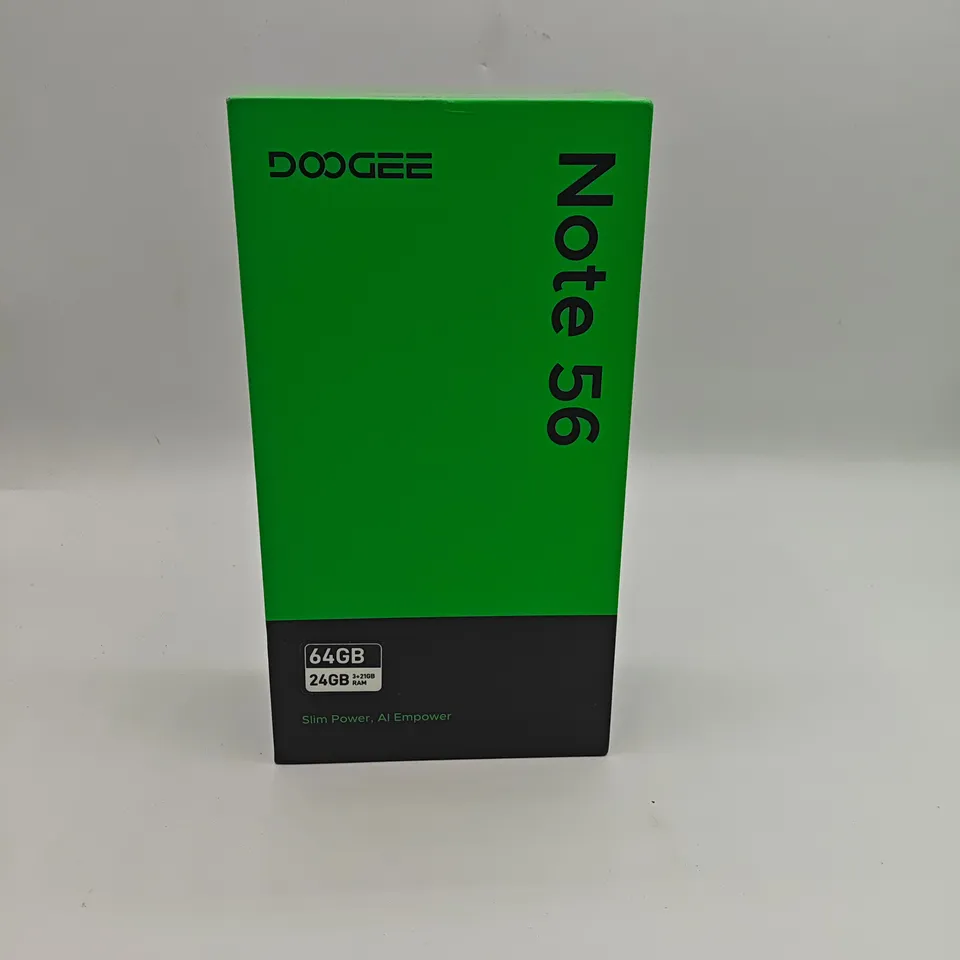 BOXED DOOGEE NOTE 56 3GB+21 RAM 64GB ROM IN OBSIDIAN BLACK