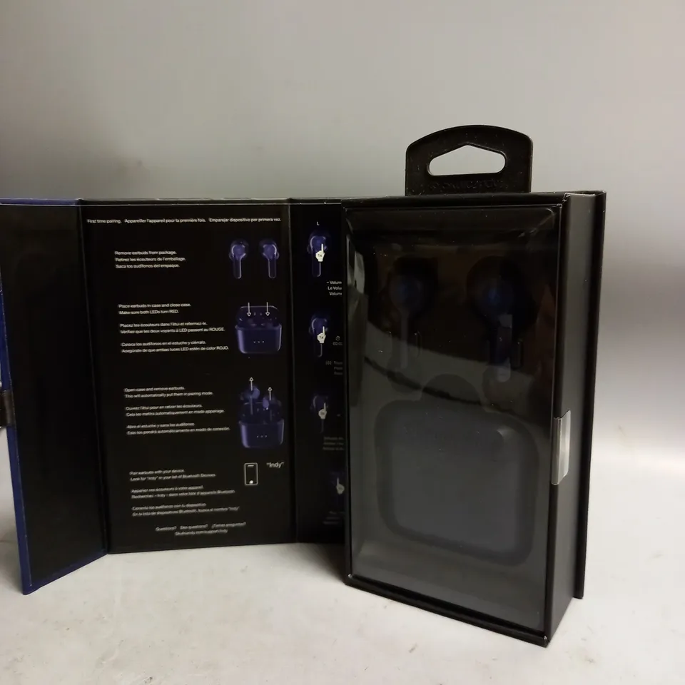 BOXED SKULLCANDY INDY TRULY WIRELESS EARBUDS IN NAVY