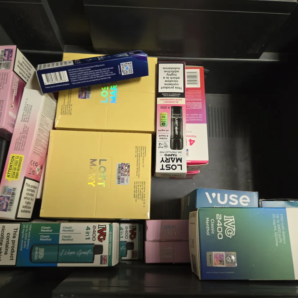 APPROXIMATELY 30 ASSORTED E-CIGARETTE PRODUCTS TO INCLUDE - IVG AND HAYATI