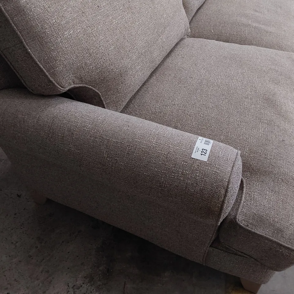QUALITY BRITISH DESIGNER LOUNGE Co. FOUR SEATER SOFA OATMEAL FABRIC 