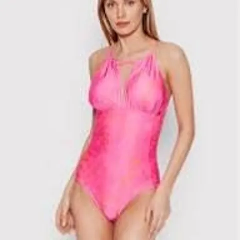 REGATTA HALLIDAY PINK FUSION PALM SWIMMING COSTUME SIZE 10