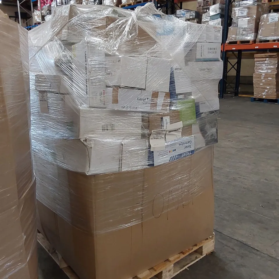 PALLET TO CONTAIN A LARGE ASSORTMENT OF PRINTER CARTRIDGES - VARIOUS BRANDS, COLOURS AND CONDITIONS