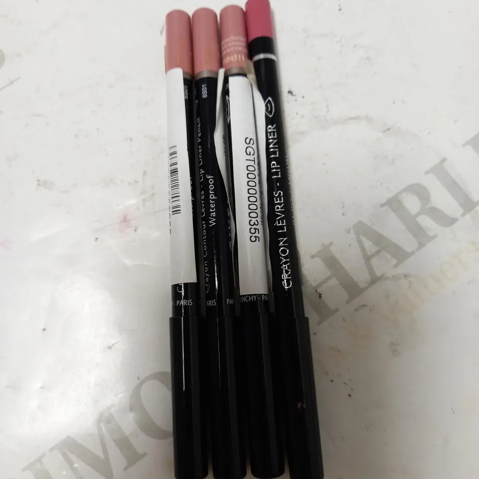 LOT OF 4 ASSORTED GIVENCHY LIPLNERS