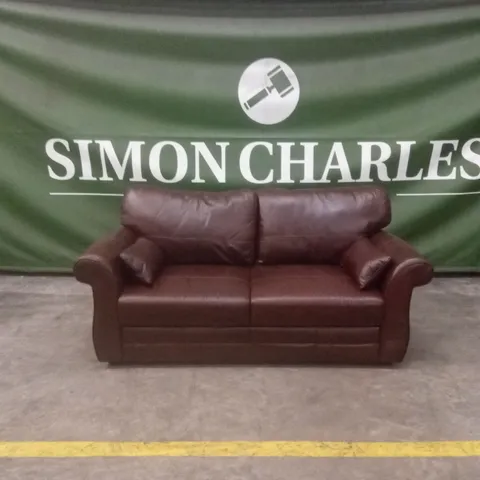 VANTAGE ITALIAN LEATHER 3 SEATER SOFA