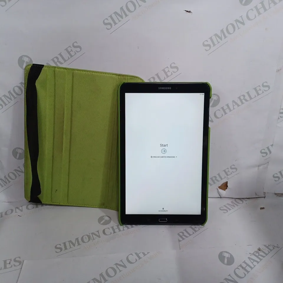 SAMSUNG GALAXY TAB A6 WITH GREEN FOLDING CASE