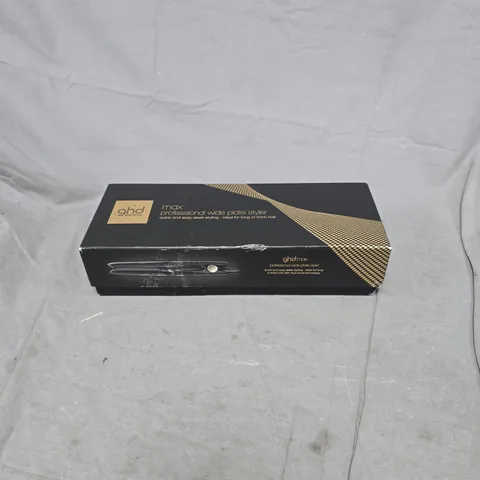 BOXED GHD MAX - WIDE PLATE HAIR STRAIGHTENER - BLACK