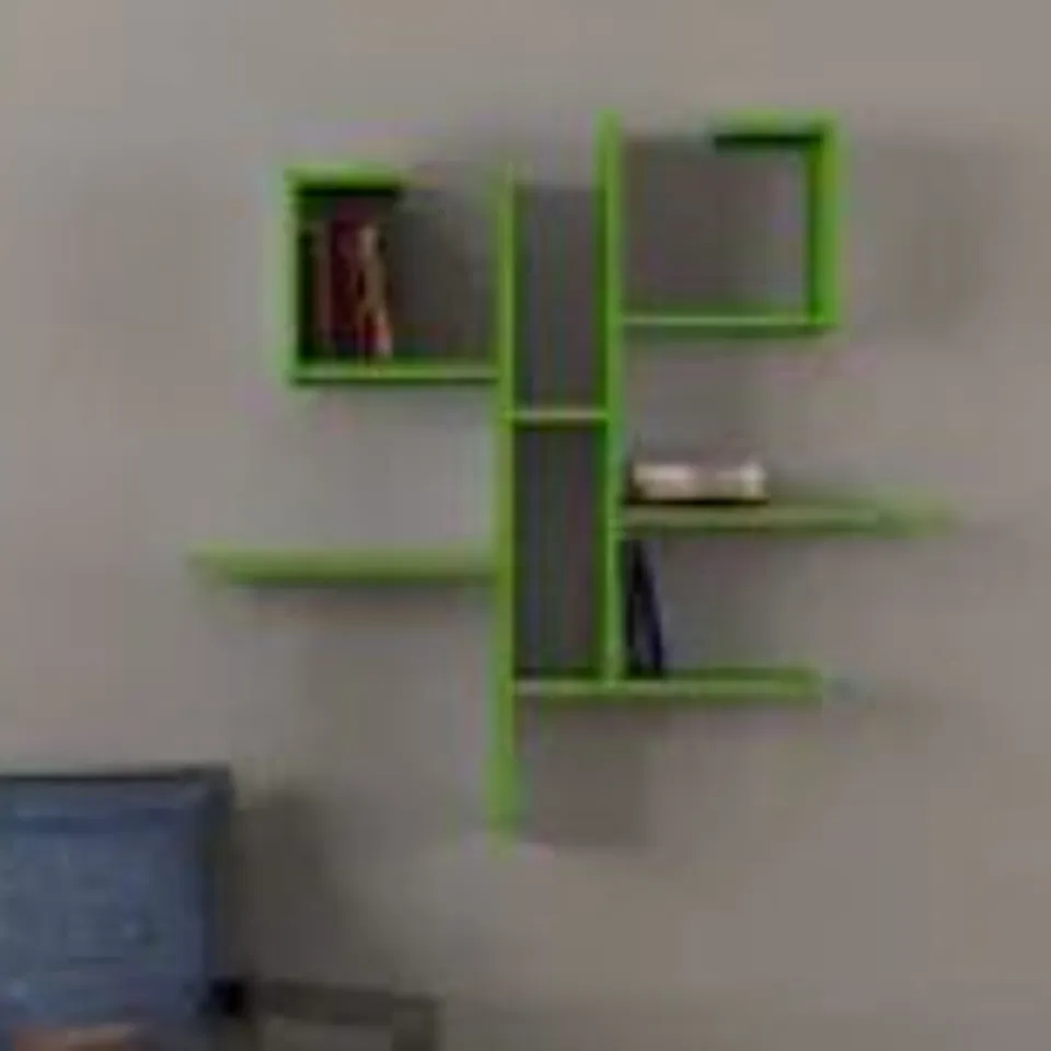 BRAND NEW BOXED GREEN SHELVING UNIT