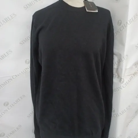MASSIMO DUTTI KNITTED SWEATER I BLACK SIZE S