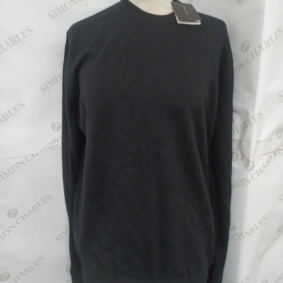 MASSIMO DUTTI KNITTED SWEATER I BLACK SIZE S