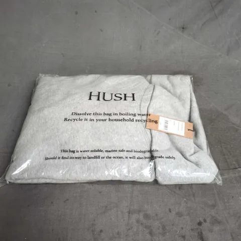 HUSH COWL NECK SWEATSHIRT – GREY MARL, SIZE M