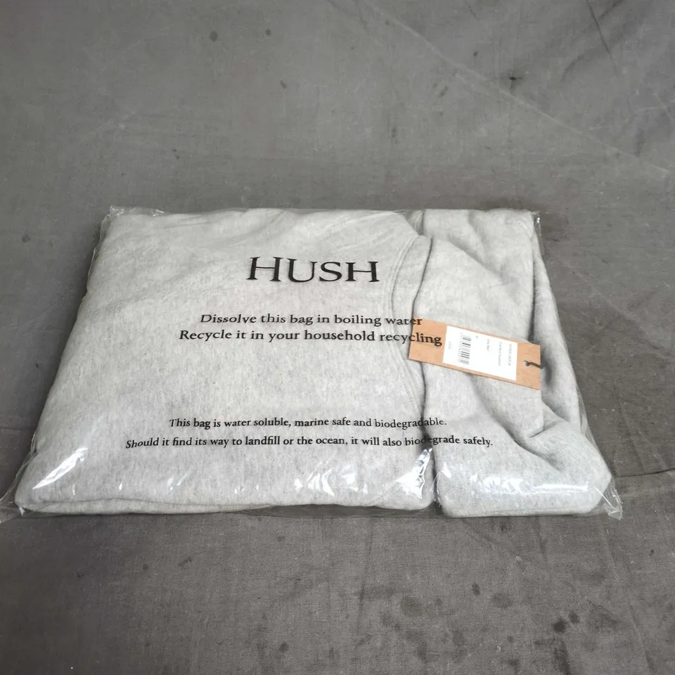 HUSH COWL NECK SWEATSHIRT – GREY MARL, SIZE M