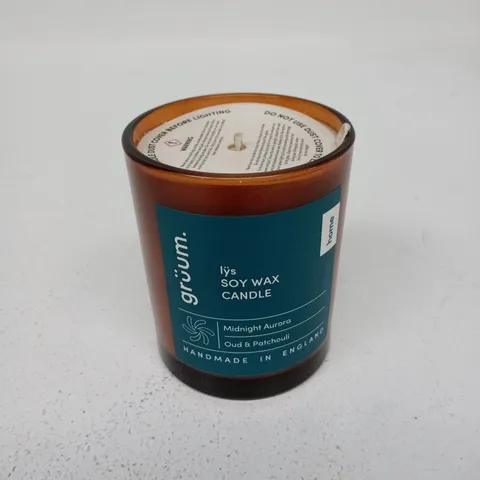 GRUUM LYS SOY WAX CANDLE MIDNIGHT AURORA 170G BOXED