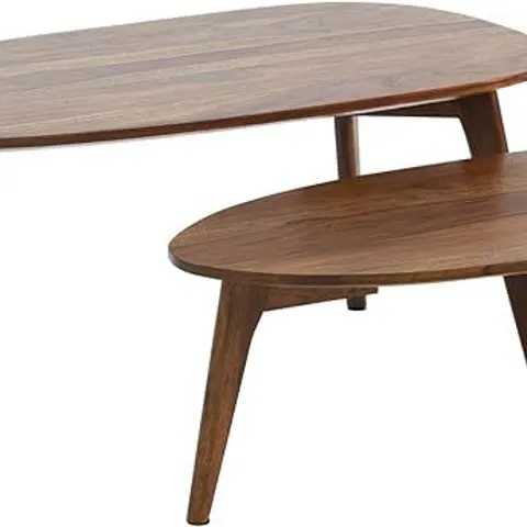 BOXED WOHNLING SHEESHAM COFFEE TABLE 2-PIECE SET - BROWN (1 BOX)