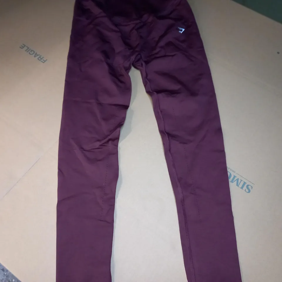 GYM SHARK WOMENS LEGGINGS IN MAROON - MEDIUM
