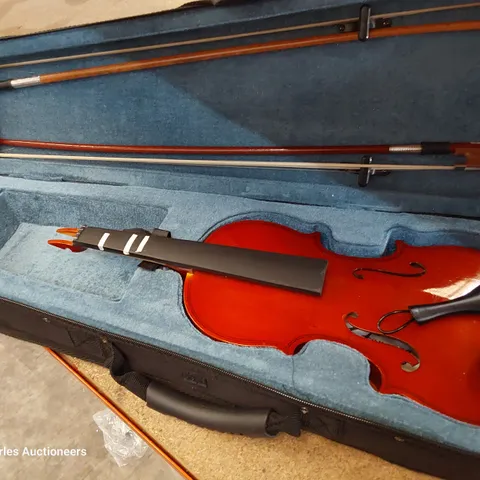 FORENZA HALF SIZE VIOLIN, BOWS & CASE