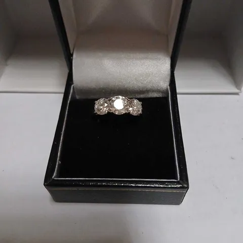 FIRE LIGHT 2.5CT LAB GROWN DIAMOND TRILOGY RING PLATINUM