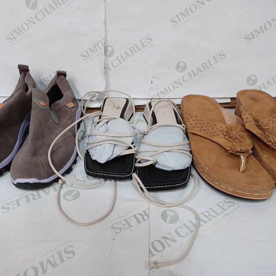 BOX TO CONTAIN APPROX 14 X PAIRS OF ASSORTED SHOES, BRANDS INCLUDE TOPSHOP, DOROTHY PERKINS ETC 