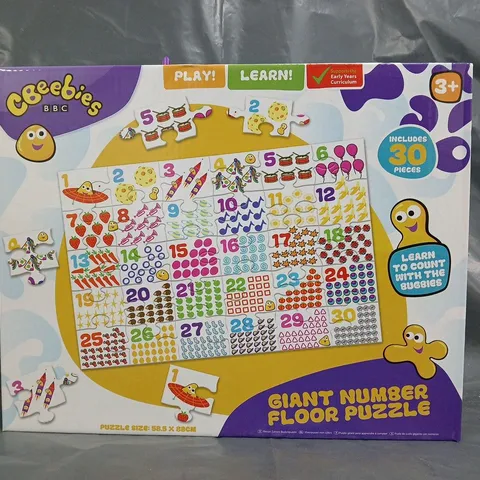 BOX OF APPROXIMATELY 5 CBEEBIES GIANT NUMBER FLOOR PUZZLES