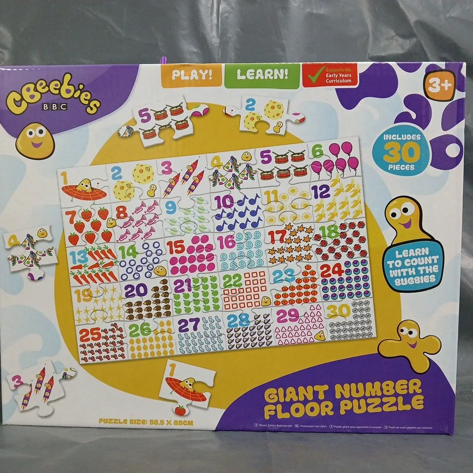 BOX OF APPROXIMATELY 5 CBEEBIES GIANT NUMBER FLOOR PUZZLES