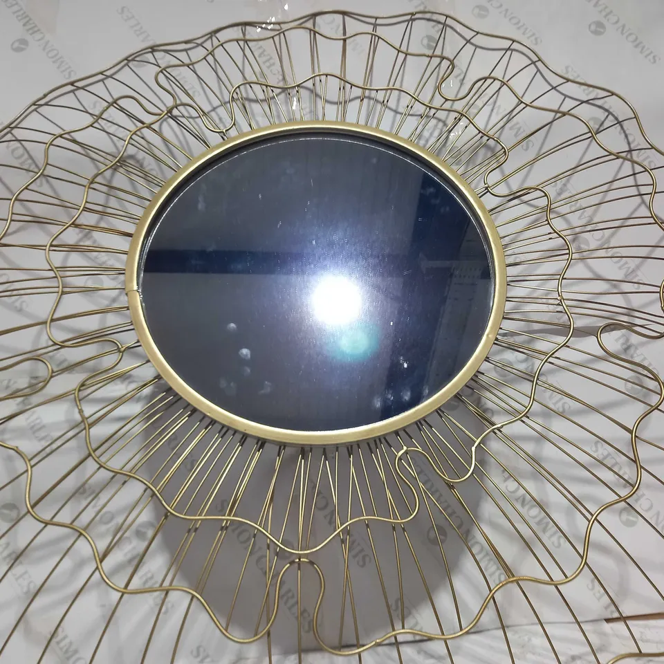 K BY KELLY HOPPEN RIPPLE WAVED MIRROR - COLLECTION ONLY
