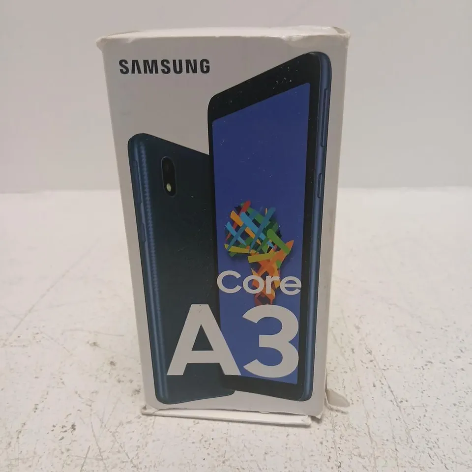SAMSUNG GALAXY A3 CORE SMARTPHONE – BLUE (BOXED)