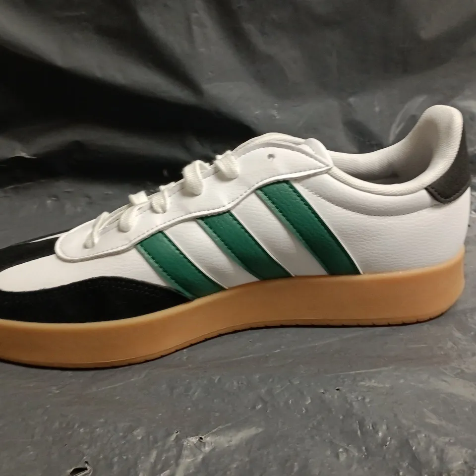 ADIDAS BARREDA MENS TRAINERS IN WHITE/GREEN/BLACK - UK 11