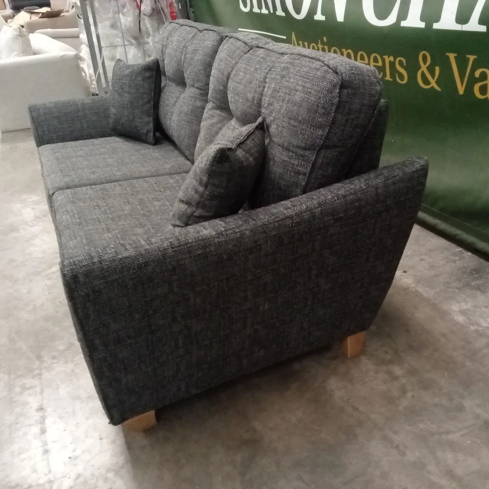 HALSTOW 2 SEATER FABRIC SOFA - CHARCOAL RRP £449