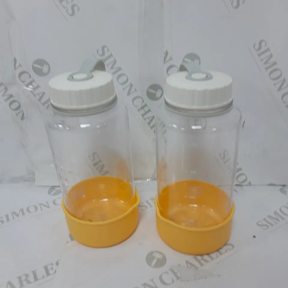 LOCKNLOCK 2X CLEAR 1000ML BPA FREE BOTTLES 