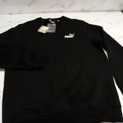 PUMA SMALL LOGO CREW JUMPER IN BLACK - EU L