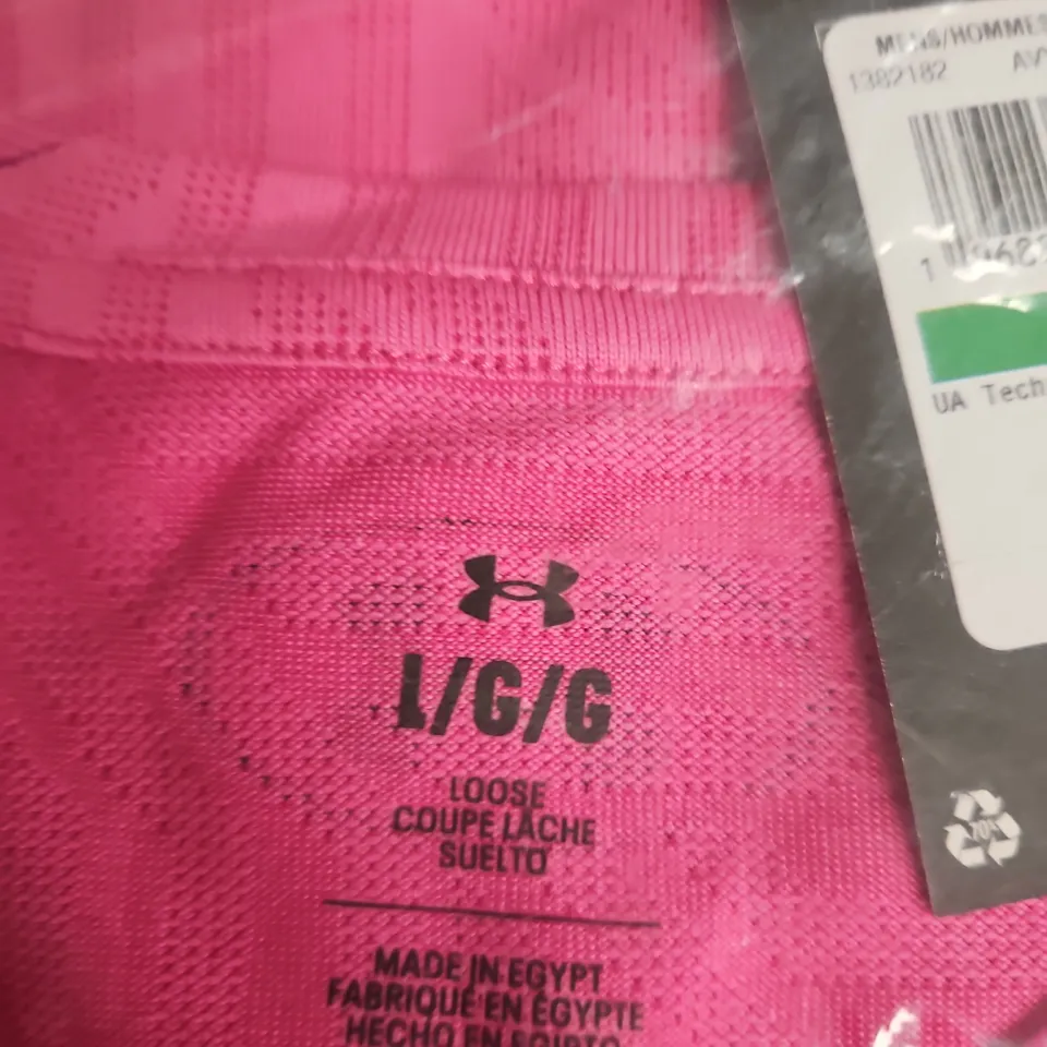UNDER ARMOUR WOMEN'S PINK UA TECH PERFORMANCE TEE – SIZE L/G (NEW WITH TAGS)