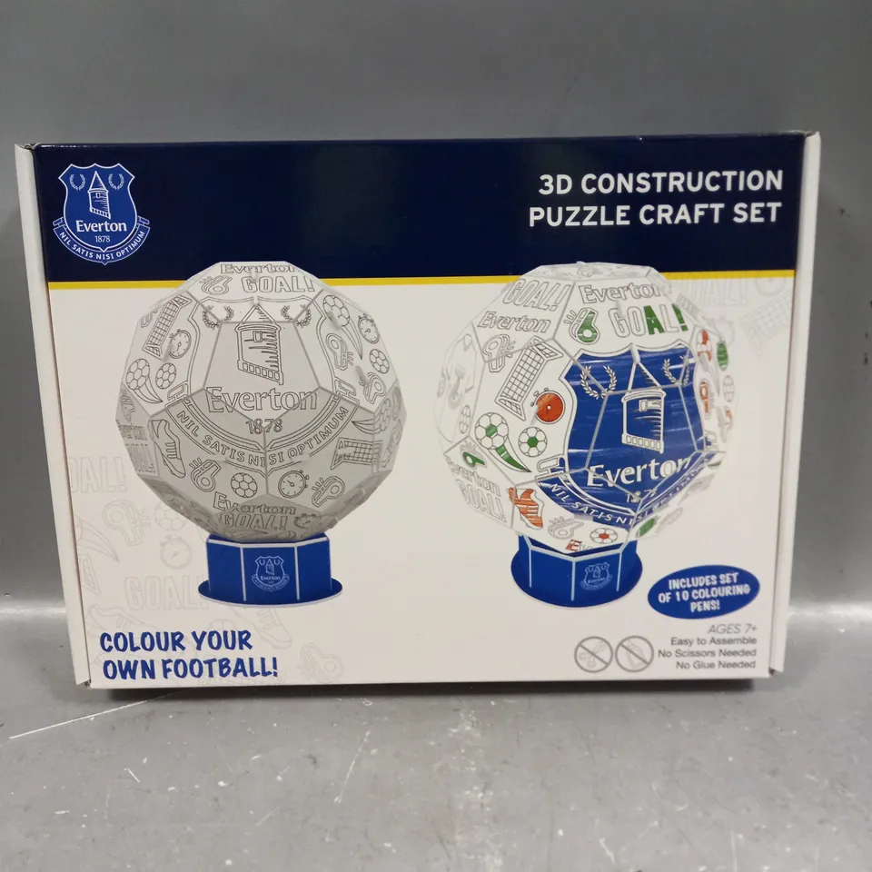 BOXED EVERTON FC 3D CONSTRUCTION PUZZLE CRAFT SET 