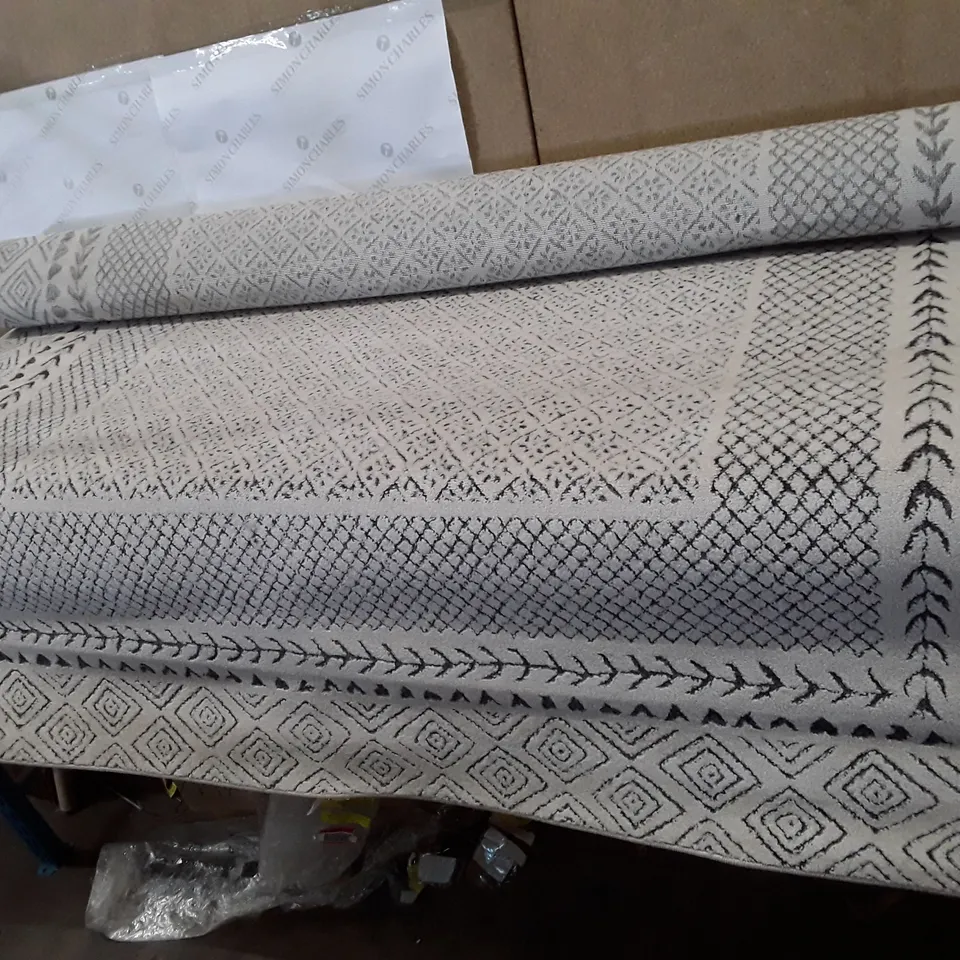 RICH POWER LOOM GREY RUG 6'7"×9'