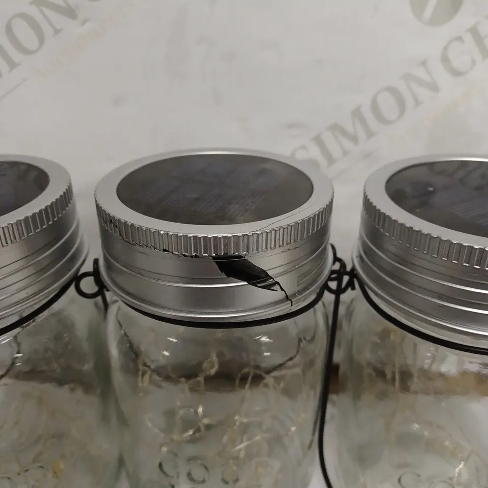 GIGALUMI SOLAR PANNELED LIGHT JARS "GOOD LUCK" X 6