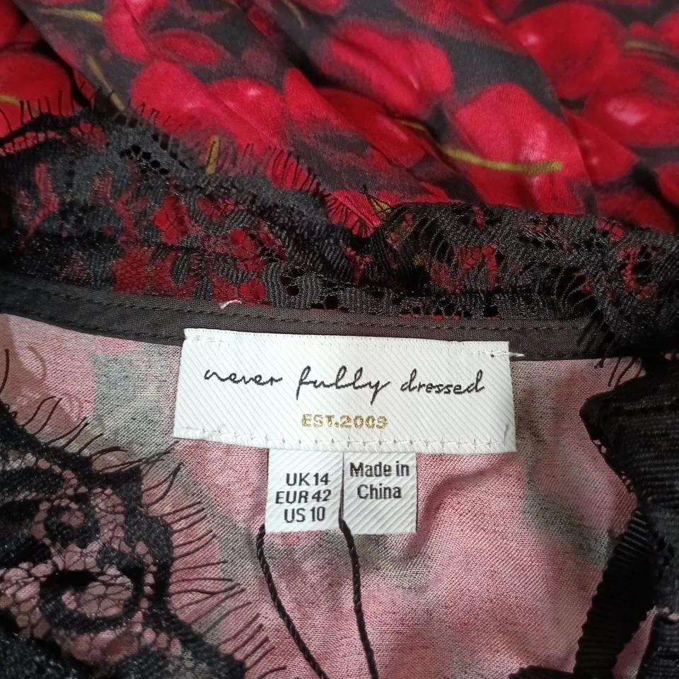 NEVER FULLY DRESSED CHERRY LYLA DRESS – UK 14 (EU 42 / US 10)