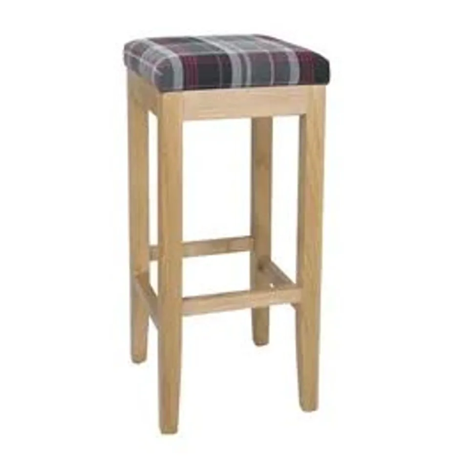BOXED BOLERO AUSTIN DC827 HIGH STOOL GREY TARTAN (1 BOX)