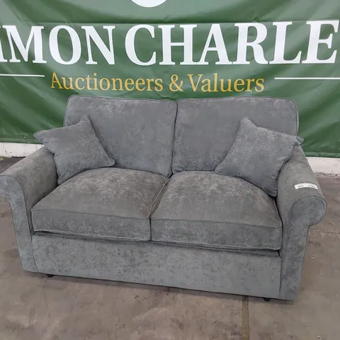 DESIGNER METAL ACTION BEDSETTEE GREY FABRIC 