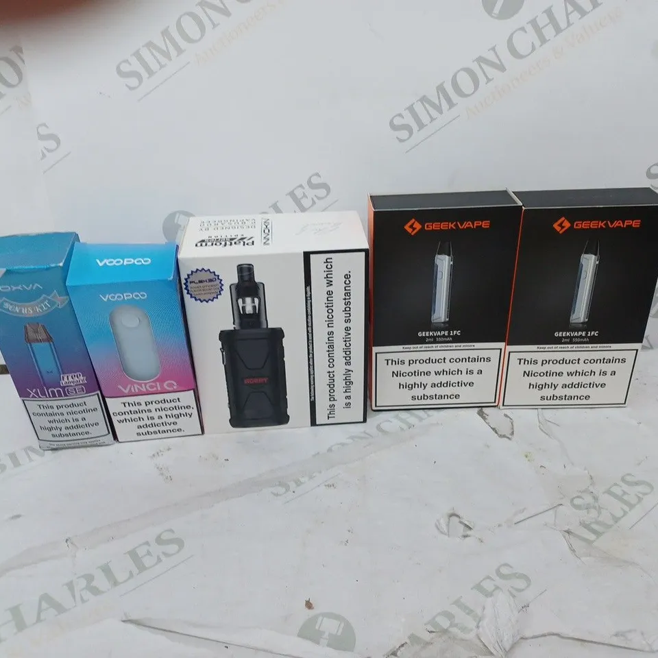 APPROXIMATELY 10 BOXED E-CIGARATTES TO INCLUDE INNOKIN ENDURA T1811, GEEKVAPE B60, AND GEEKVAPE 1FC ETC.