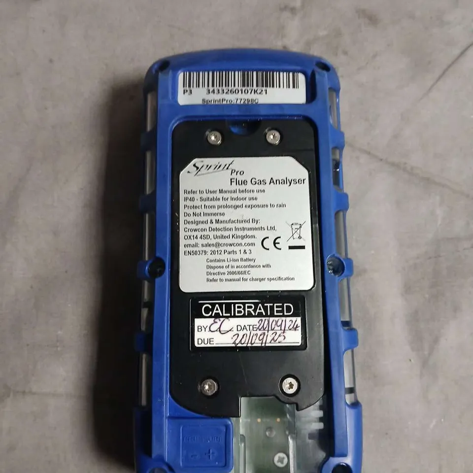 SPRINT PRO FLUE GAS ANALYSER – CALIBRATED HANDHELD DEVICE