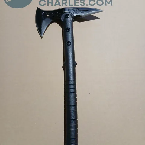 TWENTY DECORATIVE TACTICAL AXE WITH TEXTURED BLACK GRIP 