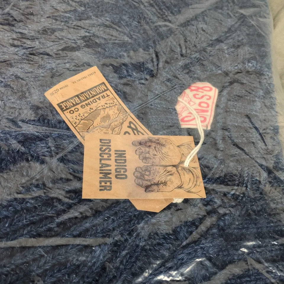 BAGGED - &SONS BERGMAN INDIGO CABLE KNIT - SMALL  