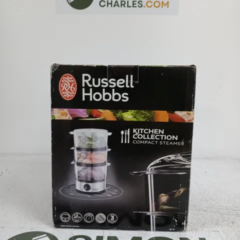 RUSSELL HOBBS KITCHEN COLLECTION COMPACT STEAMER – BOXED