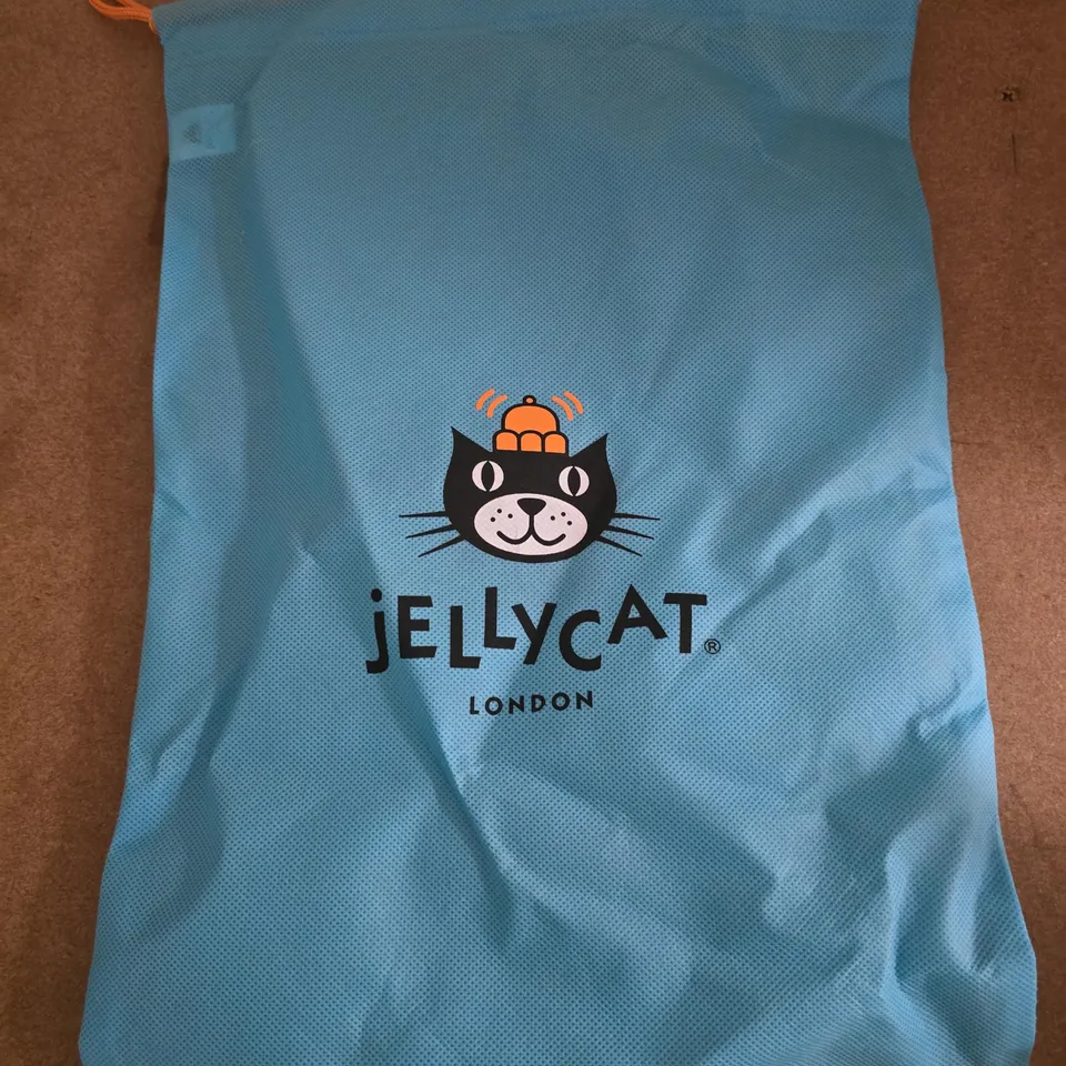 JELLYCAT LONDON BASHFUL BUNNY & STAR PLUSH TOYS WITH BLUE DRAWSTRING BAG