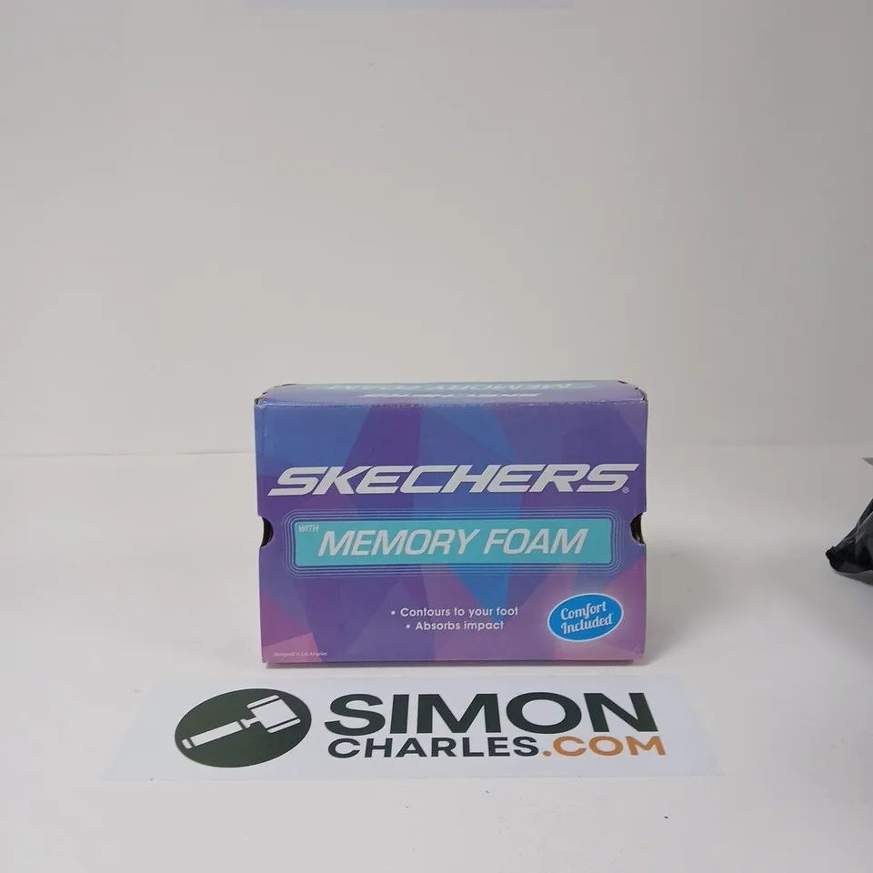 SKECHERS HILAND SHIMMERING SPLENDID MEMORY FOAM SNEAKERS – NATURAL, UK SIZE 5.5 (BOXED)